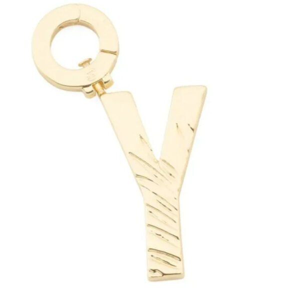 CLEARANCE Gorjana Initial "Y" Gold Parker Charm Alphabet Pendant - Picture 1 of 2